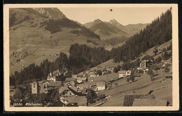 Ansichtskarten: AK Adelboden, Totalansicht, 1914 – Gebraucht aus Berlin von bartko-reher
