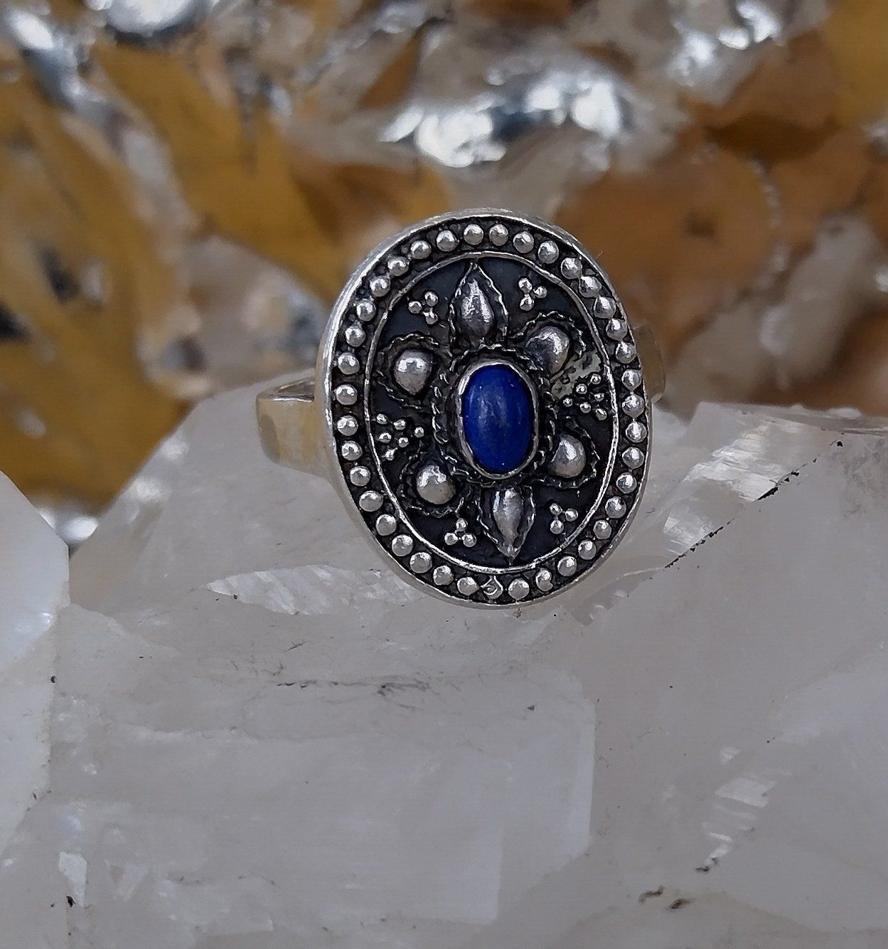 Ringe: SILBER RING 925 MIT LAPISLAZULI – Gebraucht aus Romanshorn von BoutiqueA 1