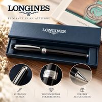 LONGINES Kugelschreiber – Schwarz/Silber – Neu mit Originalb