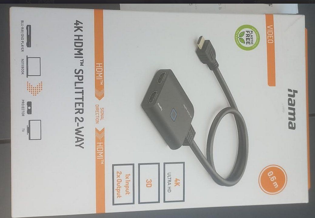 Hama Adattatori: HDMI  Splitter 4K 2x – Nuovo e nell'imballaggio originale da Suhr venduto da Chica2000