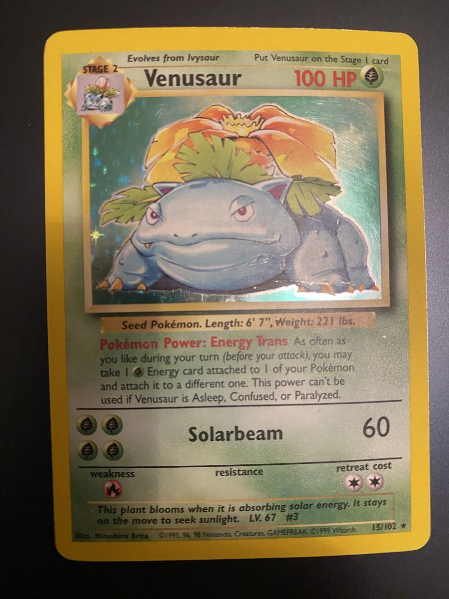 Pokémon Sammelbilder & Trading cards: Venusaur Base set unlimited  – Gebraucht aus Zürich von ico_9ych 1