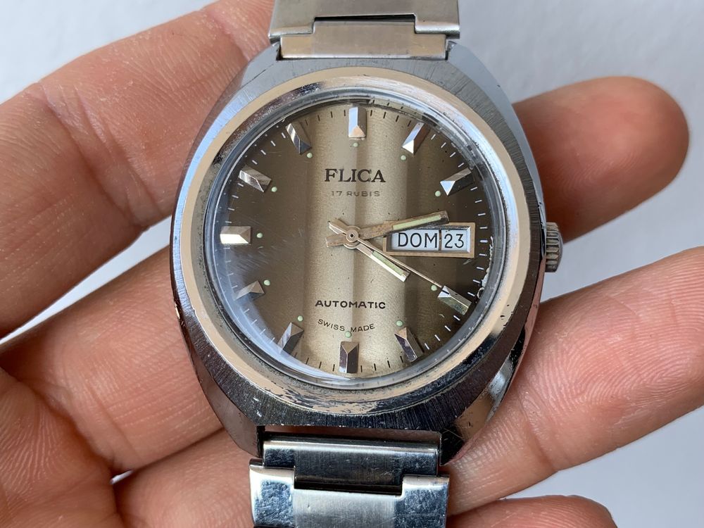 Vintage FLICA homme automatique / Herrenuhr Automatik läuft (Gebraucht ...