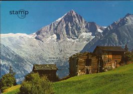 1974 AK Walliser Stadel mit Bietschhorn