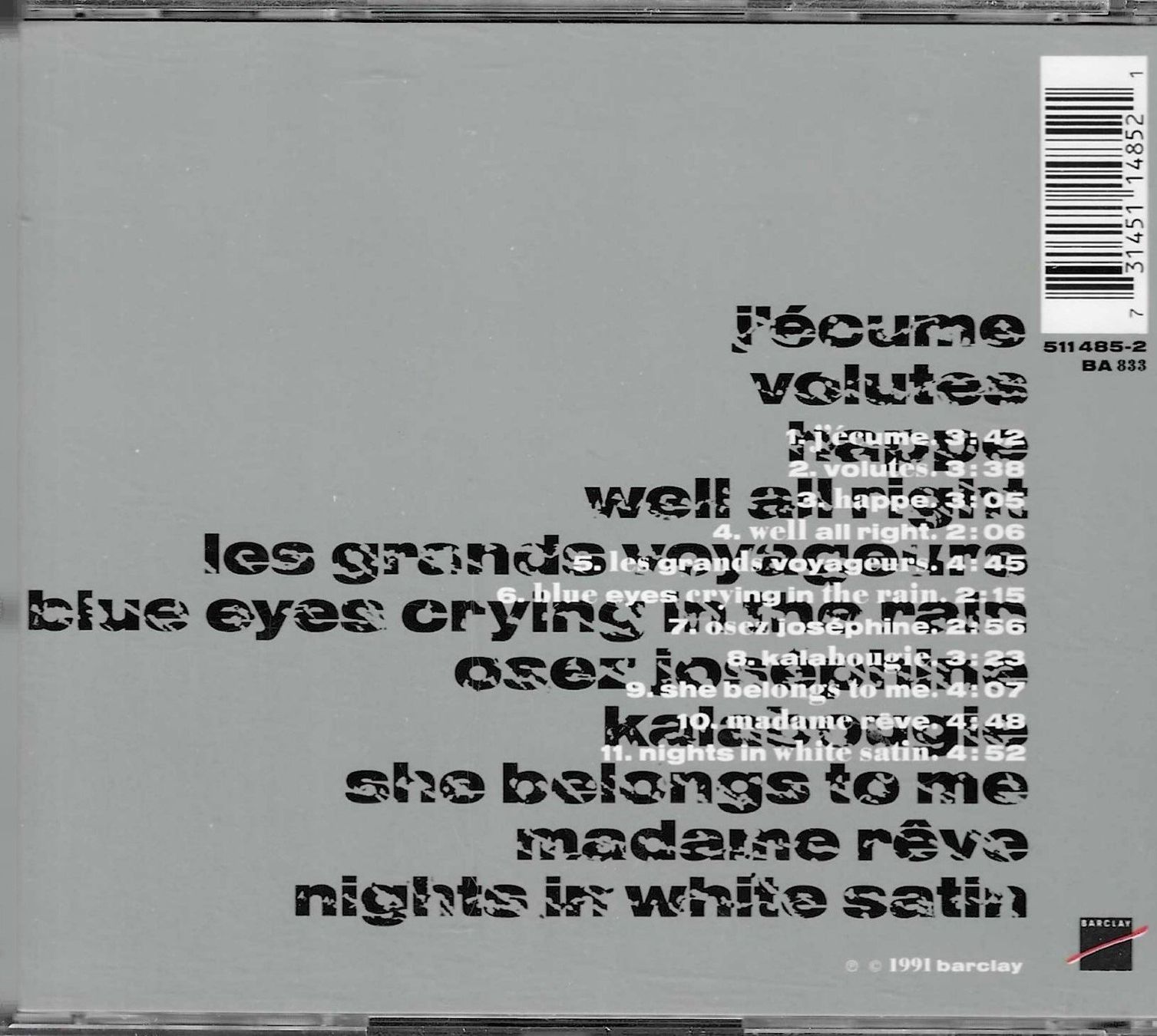 CDs: Bashung - Osez Joséphine – D'occasion à Savagnier par Ne2065 1