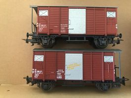 2x Liliput SBB Güterwagen "Für Güter die Bahn"