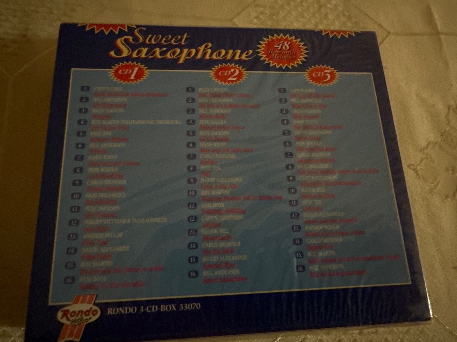 CD: Sweet Saxophone 3CD Box – Nuovo e nell'imballaggio originale da Schaffhausen venduto da D-MAC 1