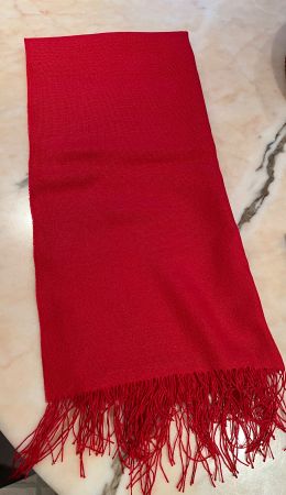 Écharpe Rouge 100% Bébé Alpaga Fait Main