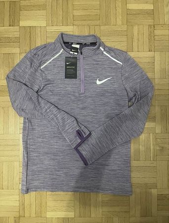 Pull Nike demi-zip Breathe violet, taille M, neuf avec étiqu