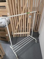 Clothing Rack White on Wheels Good Condition