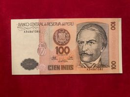 PERU - 100 Intis 26 Junio 1987 - Unzirkuliert / FDC