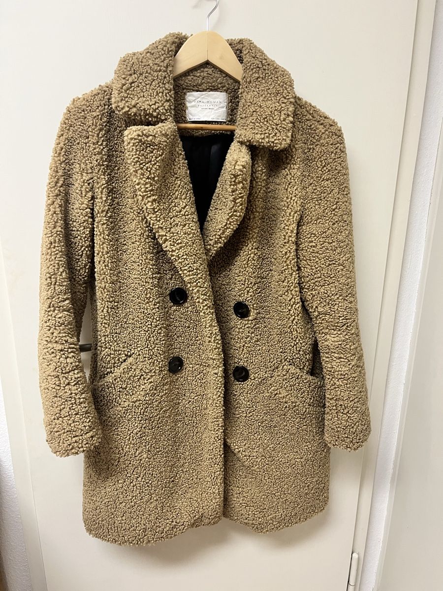 Zara Cappotti: Hellbrauner Teddy-Mantel Zara Grösse S – Usato da Teufenthal AG venduto da Nanahu