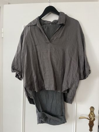 Zara Leinen-Set für Damen, Grösse M, Sommer, Top & Hose.