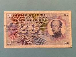 20 Francs 26. Oktober 1961 Général DUFOUR - Gebraucht/Usagé
