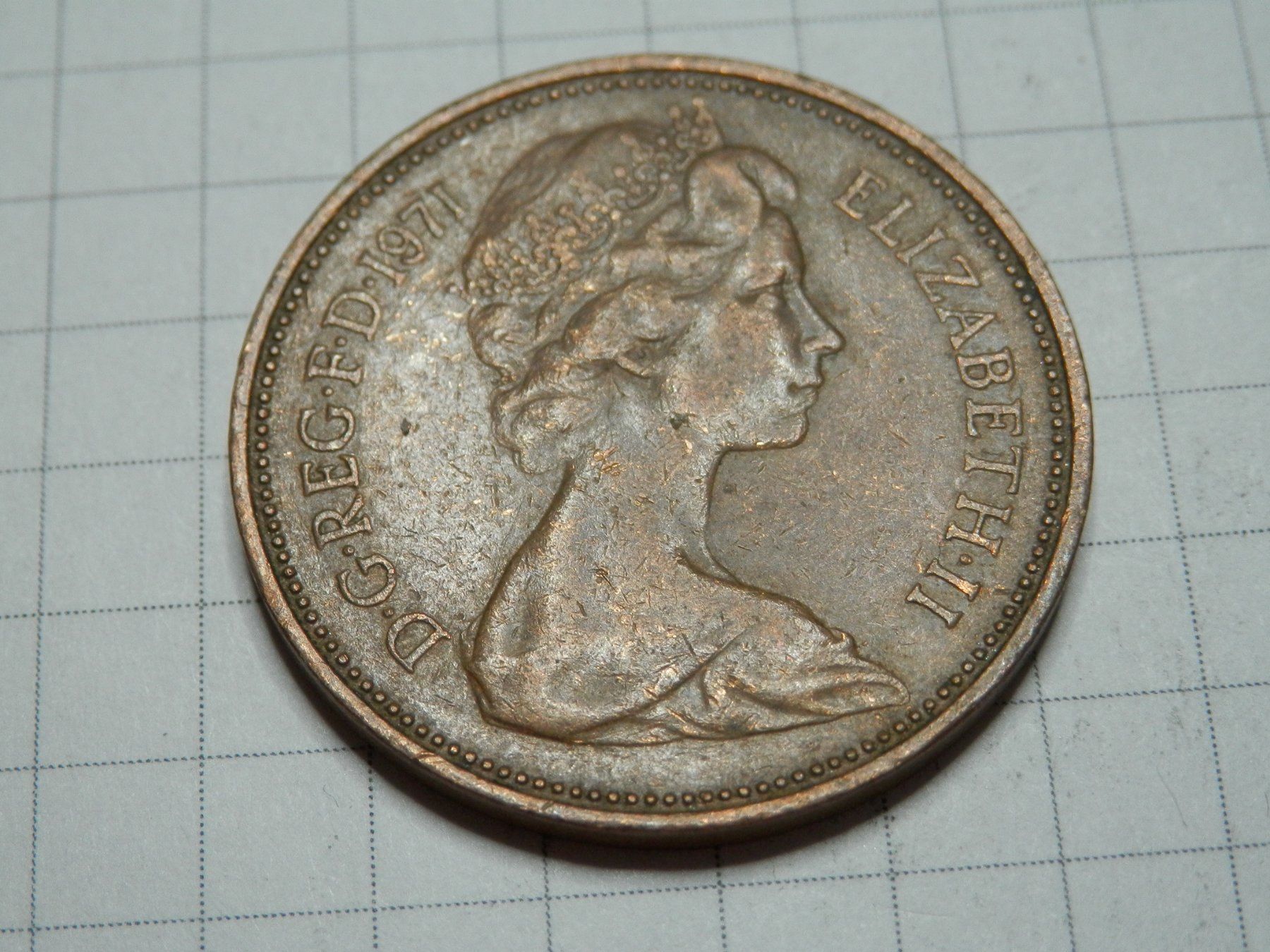 Tutti le monete: Großbritannien 2 New Pence, 1971 – Usato da Weiach venduto da weiach81