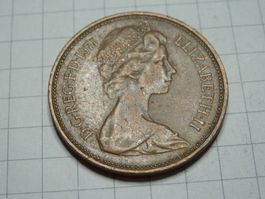 Großbritannien 2 New Pence, 1971