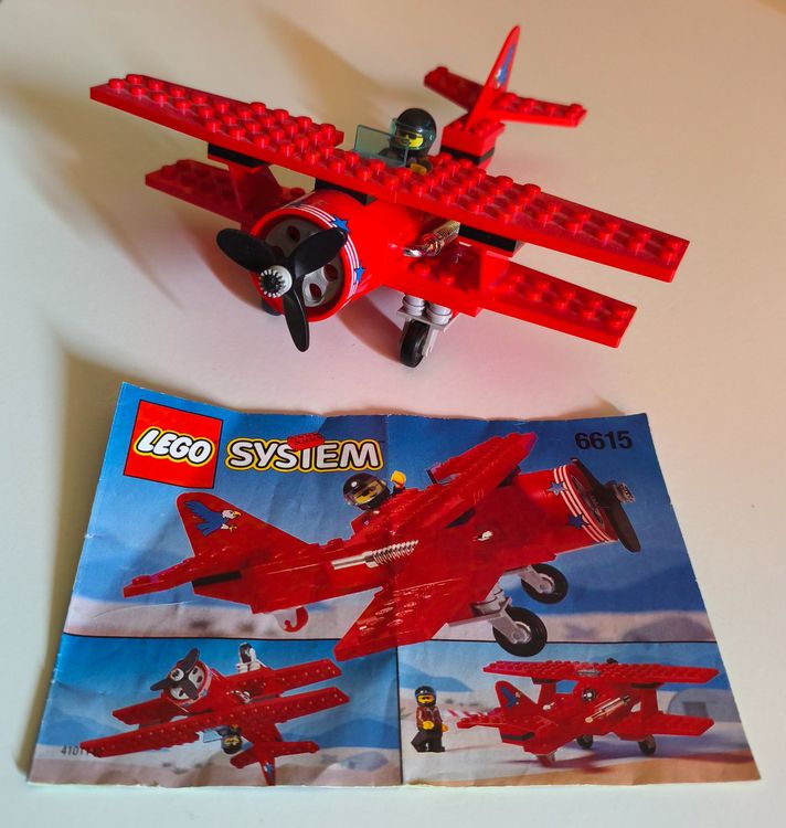 Lego System vintage 6615 avion biplan rouge Eagle | Kaufen auf Ricardo