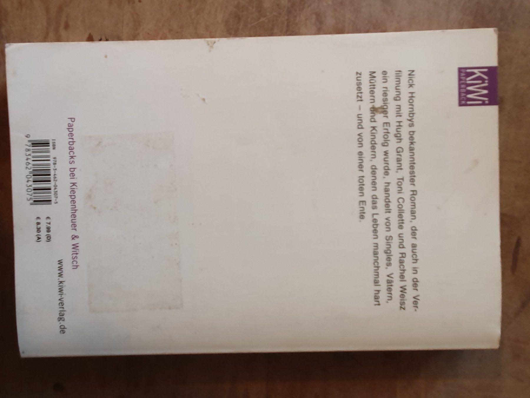 Libri: About A Boy Nick Hornby Kiwi – Usato da Zürich venduto da loosebone 1