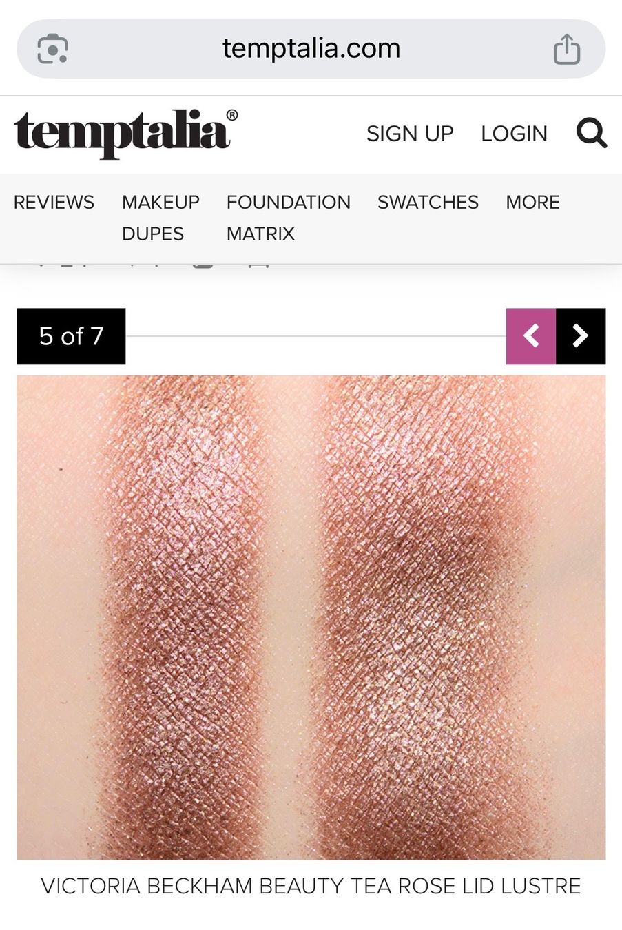 Victoria Beckham Make-up: Lid Lustre von VB Beauty: Tea Rose – Nuovo (secondo la descrizione) da Wohlen AG venduto da kissne4 7