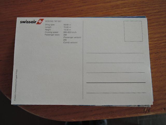 Cartoline postali: Swissair Ansichtskarte Boeing 747-357 – Nuovo (secondo la descrizione) da Neuhausen am Rheinfall venduto da Herufe 1