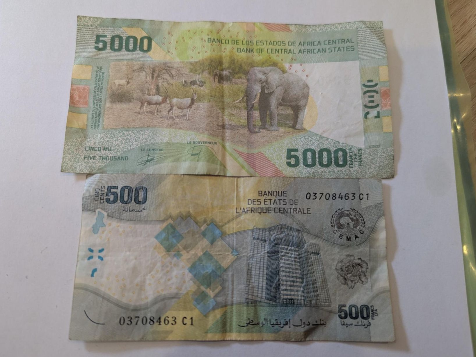 Banconote: Gabon banknote ,delivery mi Sept – Usato da Porrentruy venduto da jmbechir