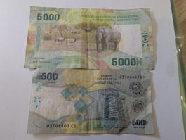 Gabon banknote ,delivery mi Sept