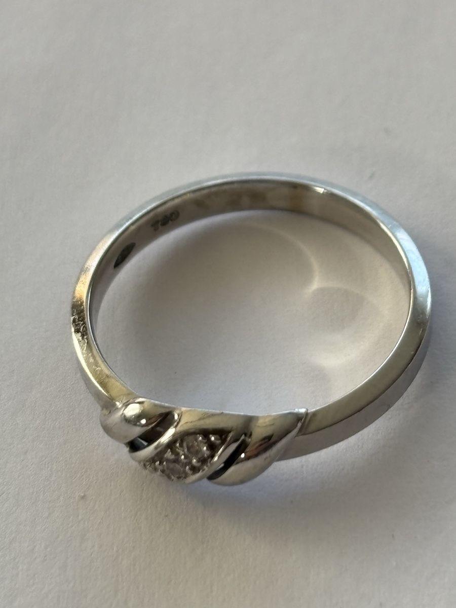 Anelli: Ring Weissgold / Diamanten 18 Karat – Usato da Langnau am Albis venduto da flusspflege 5