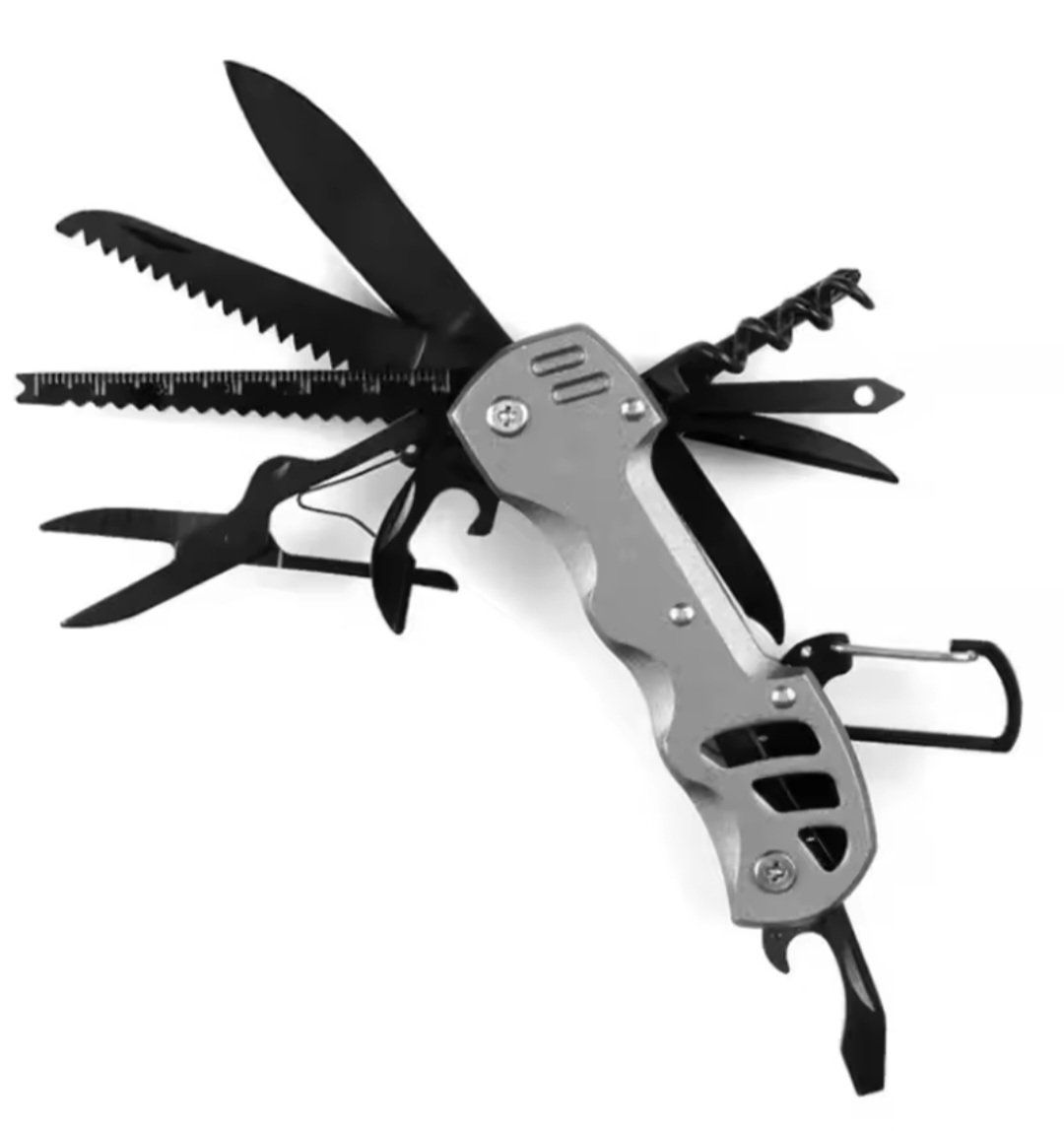 Tutti gli attrezzi: Multitool - Sackmesser (fabrikneu & OVP) grau/schwarz – Nuovo e nell'imballaggio originale da Uster venduto da -FPS- 2
