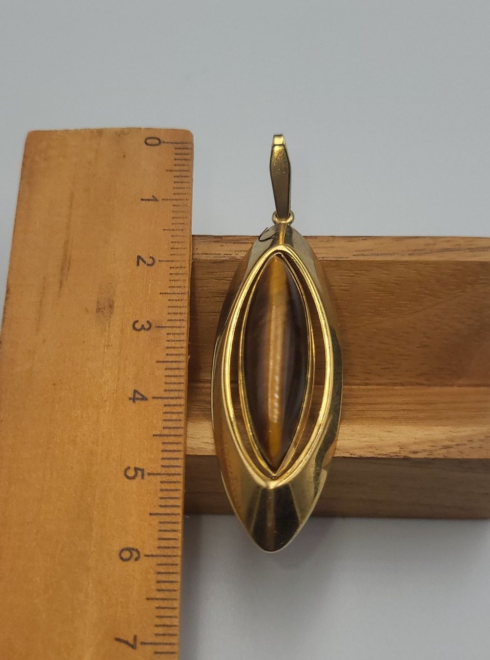 Ciondoli: Gold Anhänger Mit Tigerauge – Usato da Wald ZH venduto da Dasilver 4