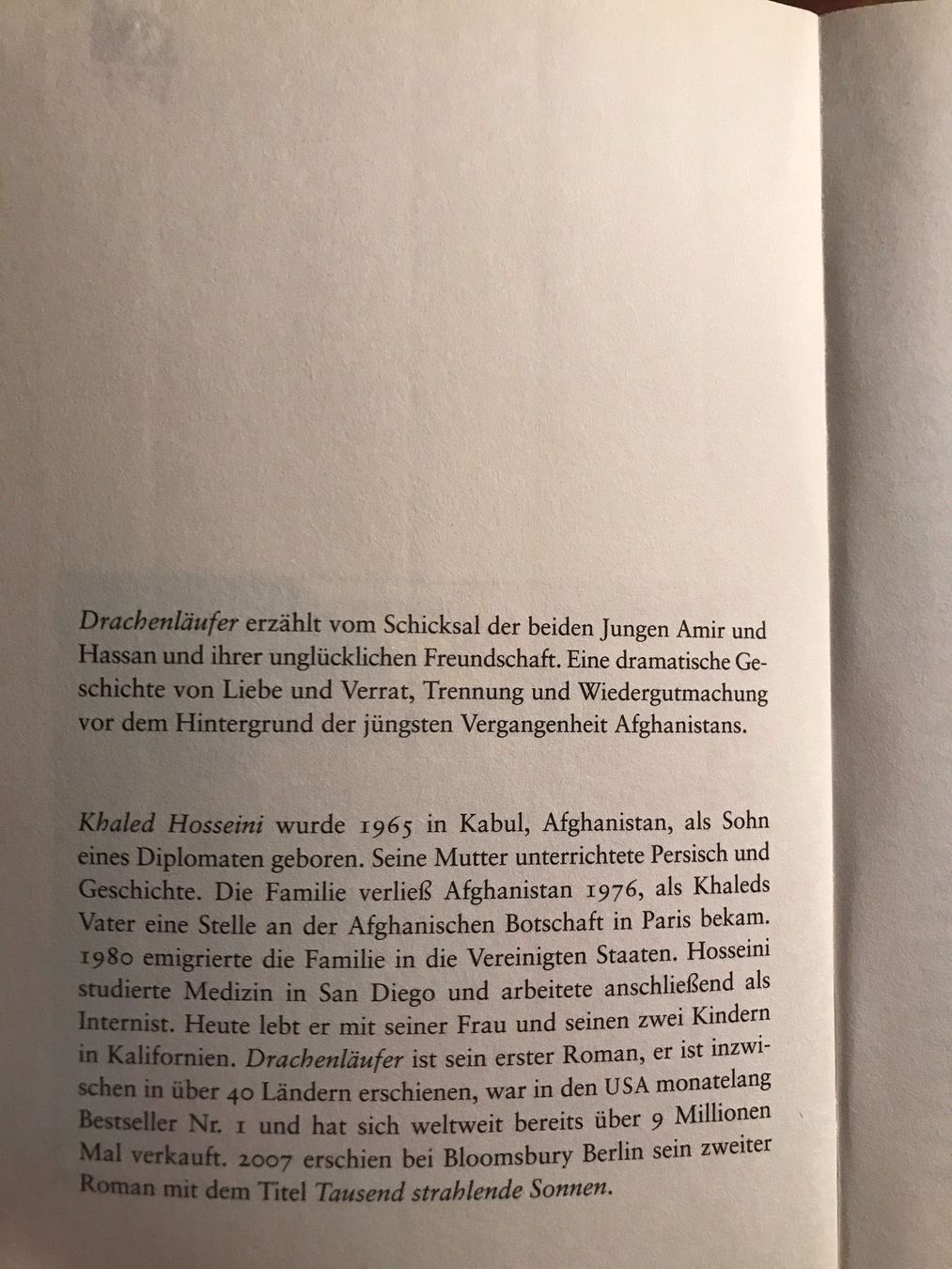 Libri: Drachenläufer, Khaled Hosseini – Usato da Schliern b. Köniz venduto da Corinu59 2
