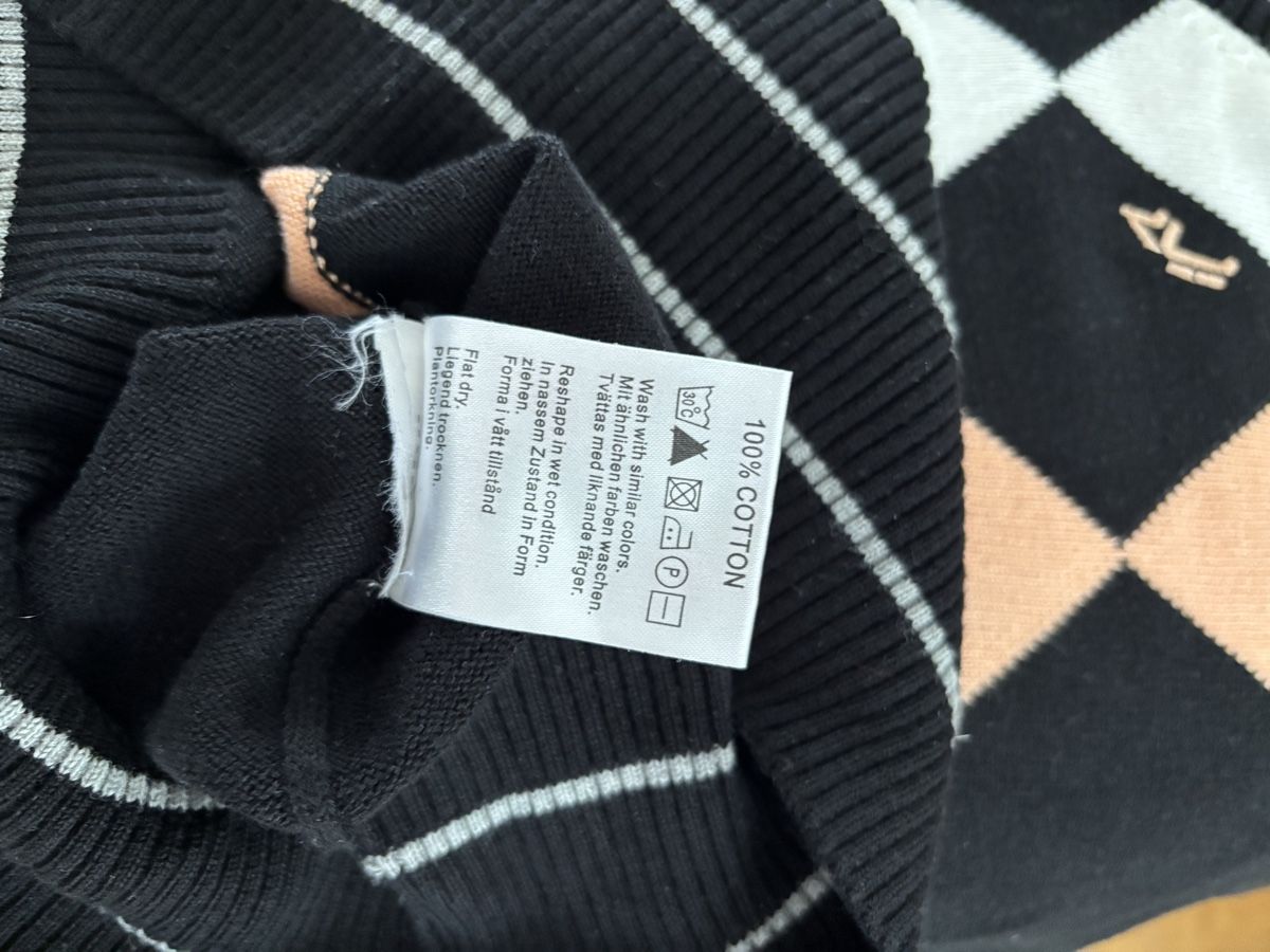 Maglioni & Felpe: 2000 er Y2K/Preppy/Golf-Core-Trend Argyle Pullover, L, 42 – Usato da Wetzikon ZH venduto da T2blade 3