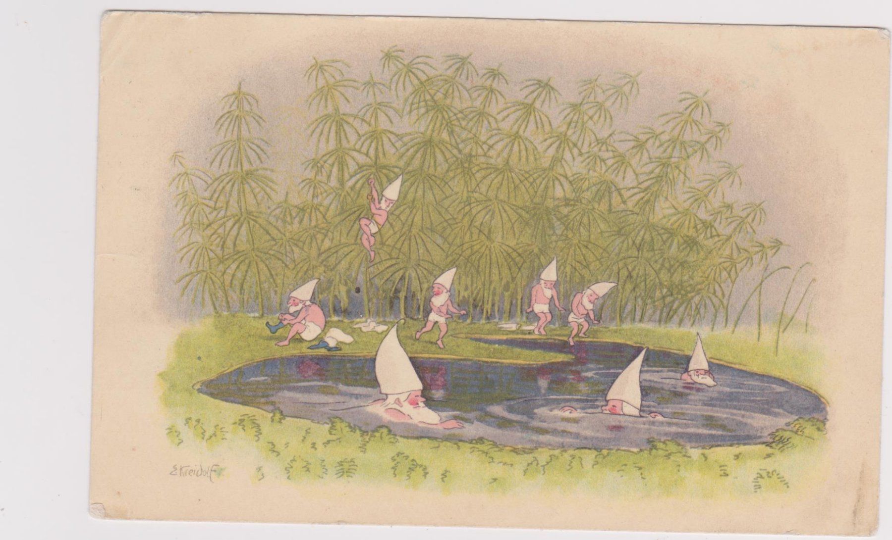 Cartoline postali: Kreidolf-Pro Juventute- Karte – Usato da Spiez venduto da Niesen20