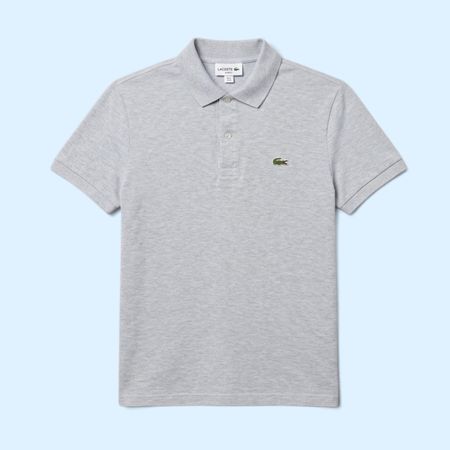 Polo Lacoste Slim Gris Chine / Bleu Clair - Taille FR 4 (M)