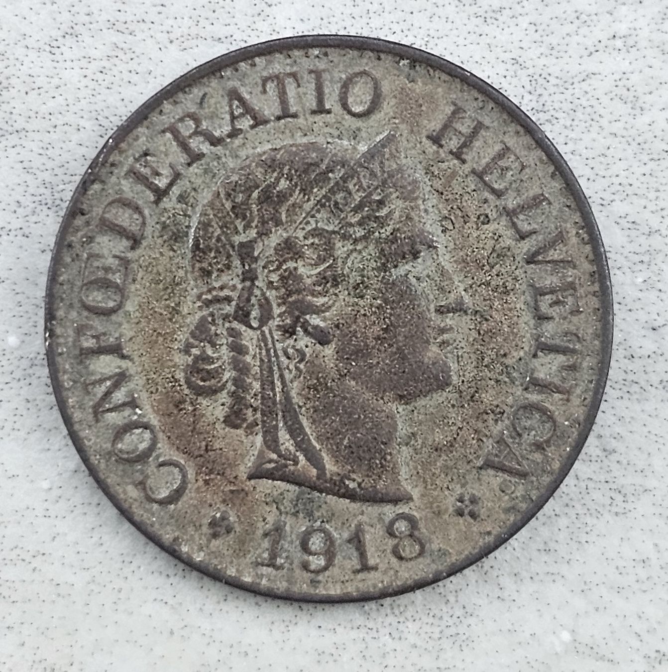 Tutti le monete: CH 10 centimes 1918, dés CHF 1.- – Usato da PERLY venduto da Csrg 1