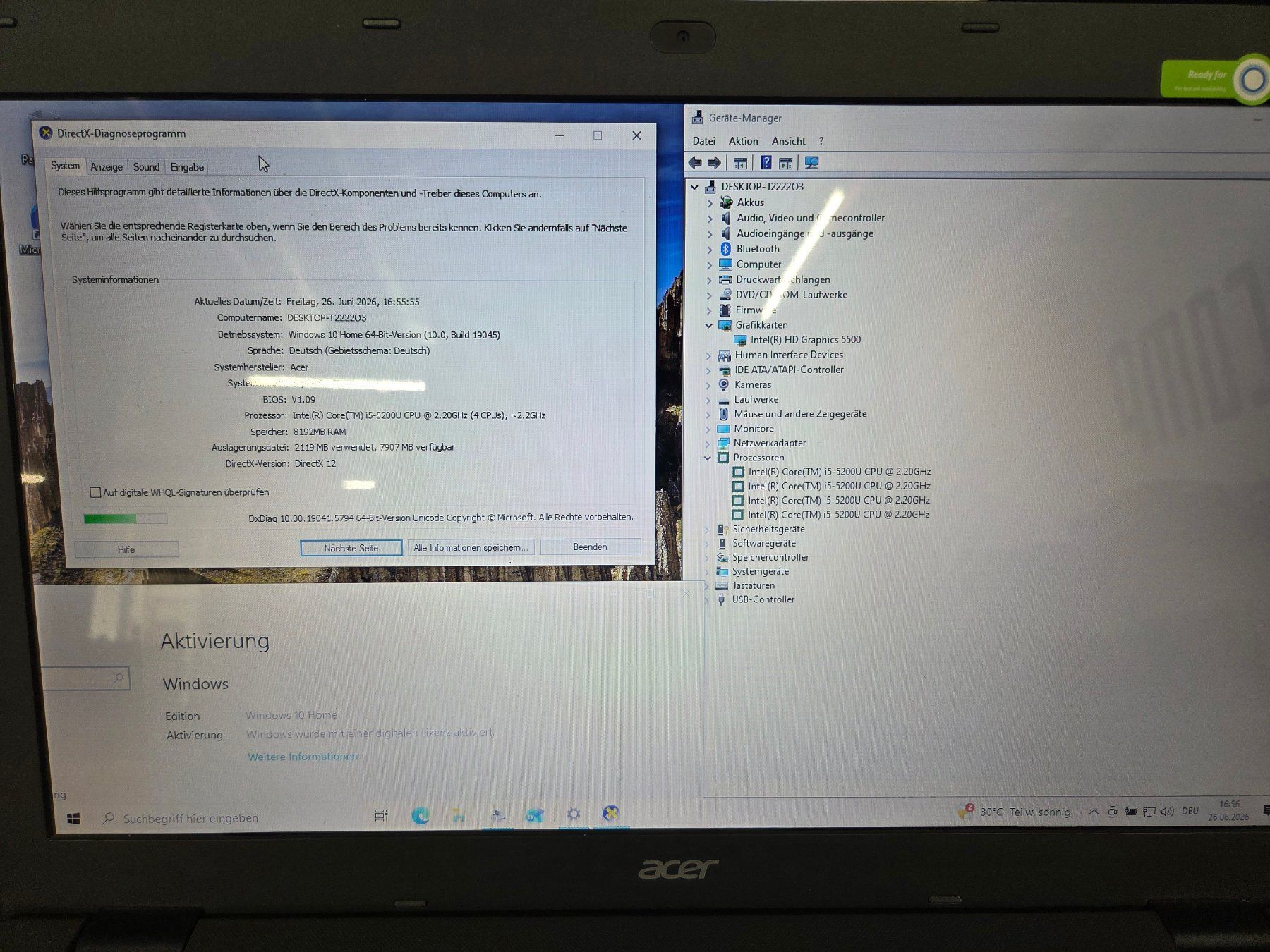 Acer Notebook: 17.5" Acer E5-772 Notebook, i5, 500GB SSD  ***PORTOFREI*** – Usato da Landquart venduto da Chrigi88 6