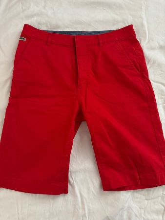 Lacoste Sommer-Bermudas, Gr. 14, Rot – Top Zustand!