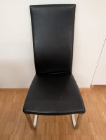 4 Freischwinger-Stühle schwarz