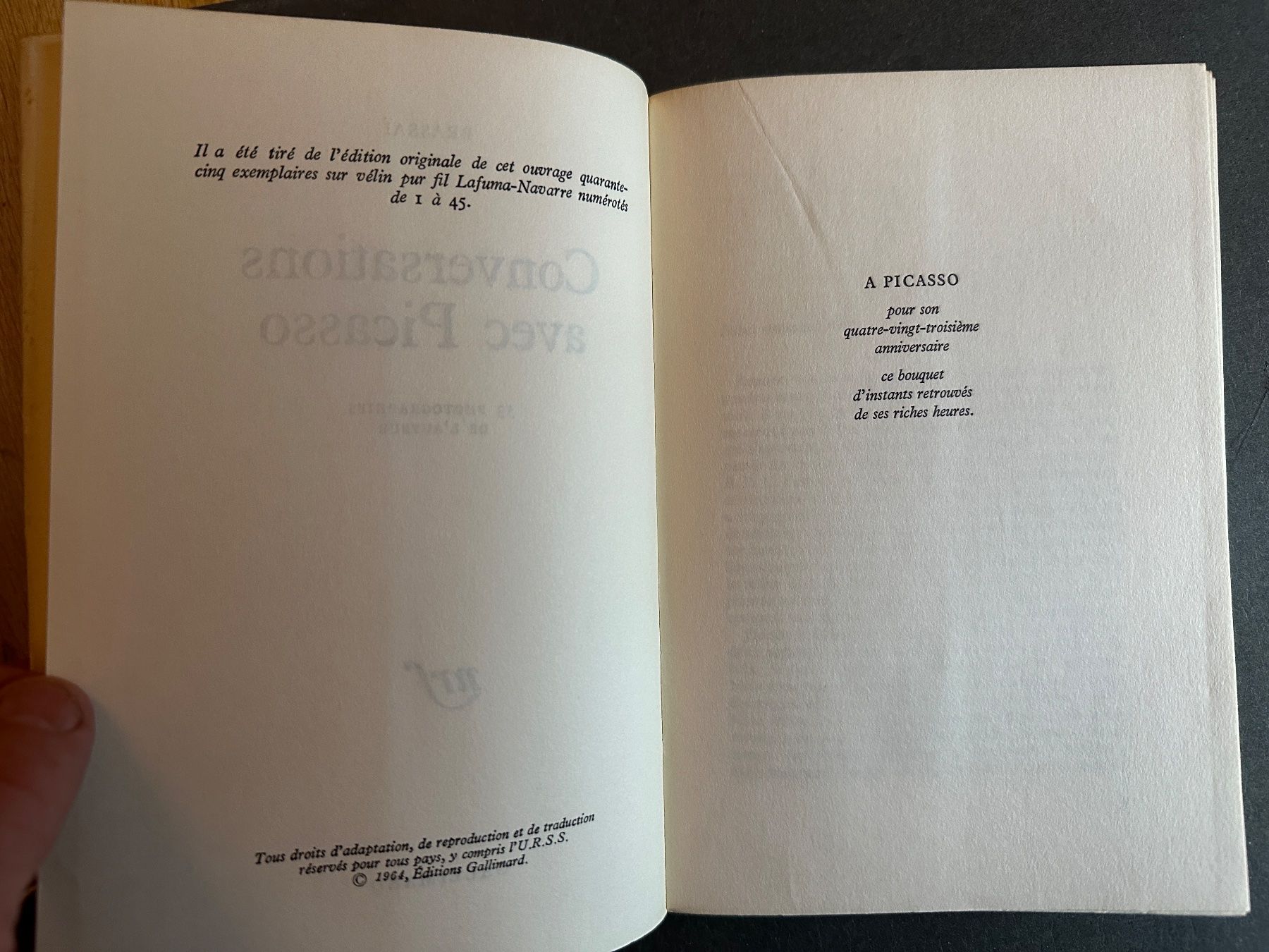 Libri: Brassaï: Conversations avec Picasso. – Usato da Zürich venduto da allp 2