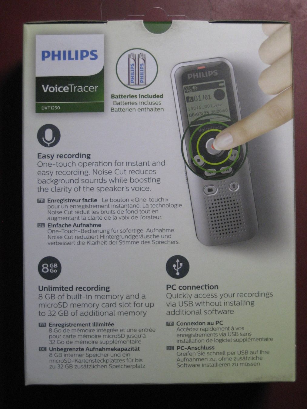 Philips Aufnahmegeräte: Philips Diktiergerät DVT1250 – Neu und originalverpackt aus Muri AG von Dakka 1