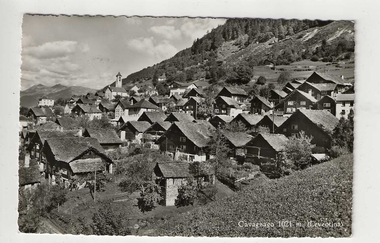 Ansichtskarten: Cavagnago Leventina, 1940 – Gebraucht aus Spiez von Niesen20