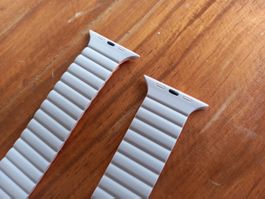 Magnetisches Silikonarmband weiss für Apple Watch 42,44,45mm