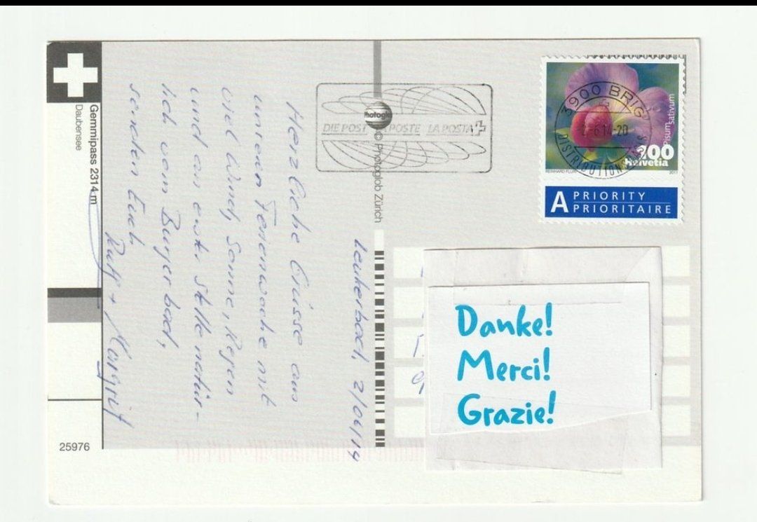 Cartoline postali: 2014, Gemmipass, Daubensee Lac, Multview Postkarte – Usato da St. Gallen venduto da Ricardo_Deals 1