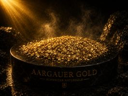 Sehr seltene Goldflitter aus dem Aargau 1.005 g