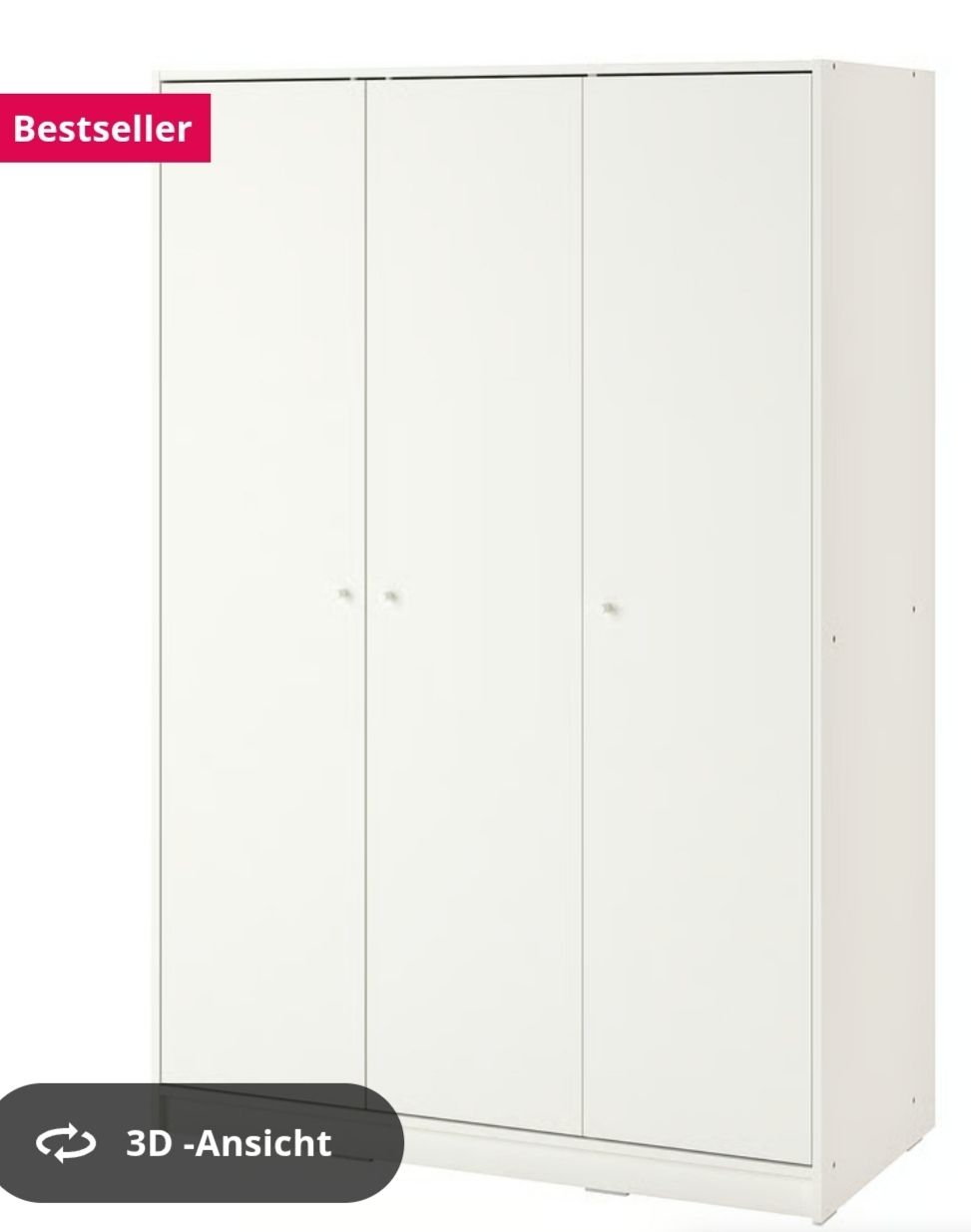 Ikea Schränke: Kleiderschrank weiss – Gebraucht aus Schleitheim von Paedi76