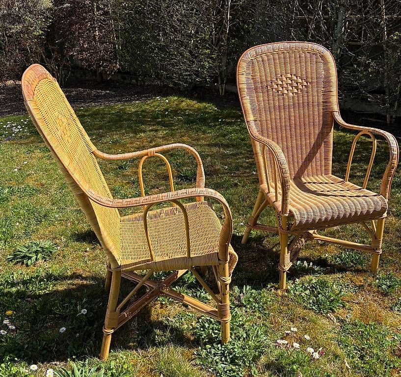 Poltrone: Paire de fauteuils en rotin – Usato da Conches venduto da fab_wh52 2