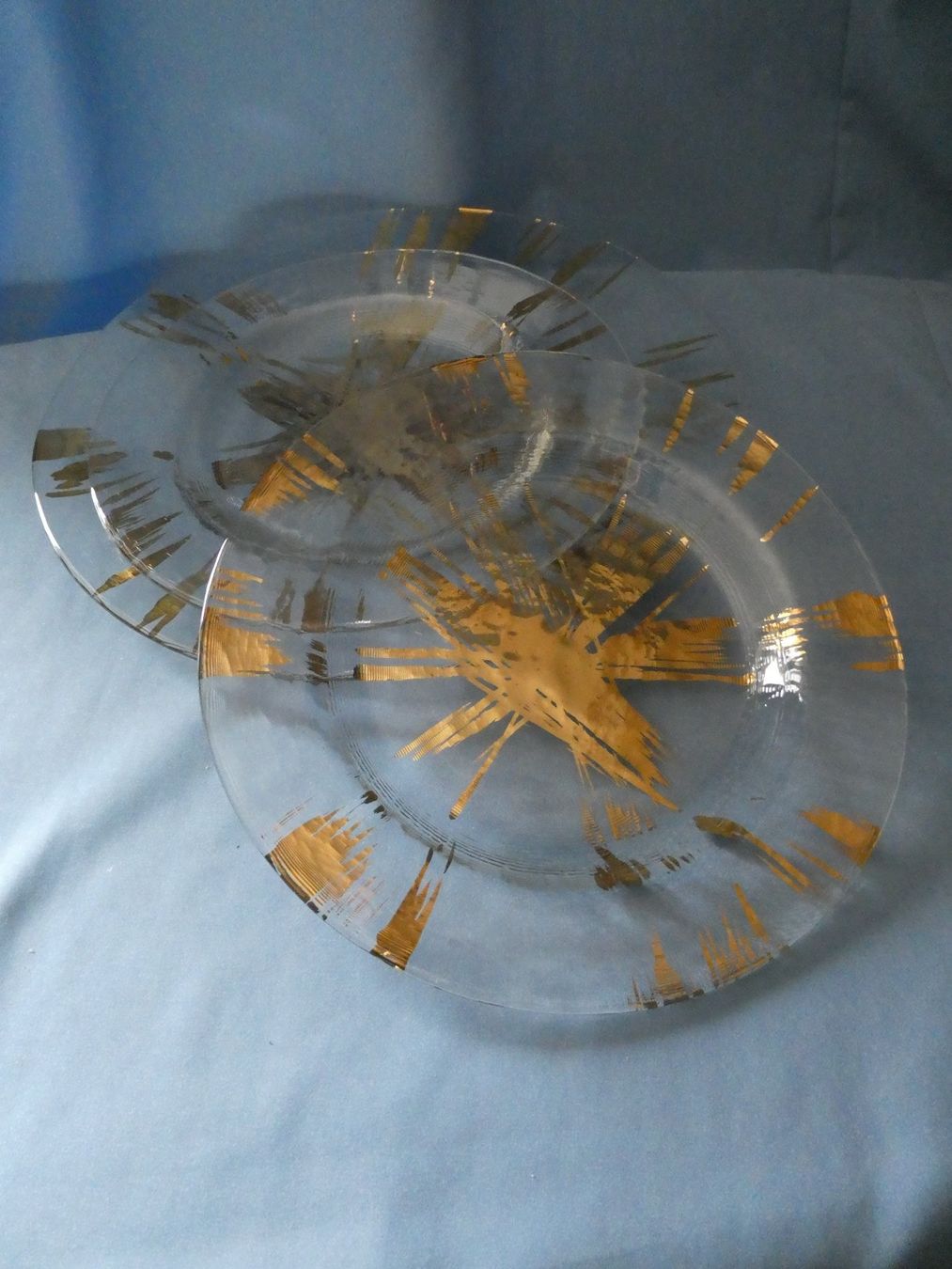 Piatti: Teller Glas goldene Struktur – Usato da Tann venduto da Charly65 3