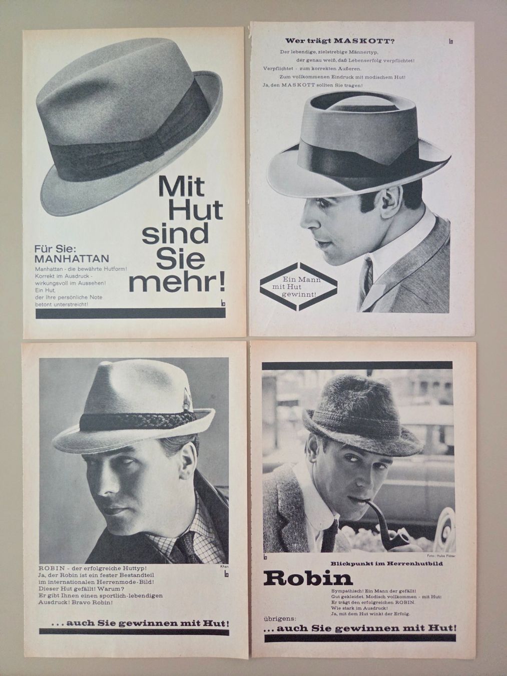 Tutte le decorazioni: 4 Hut Werbungen - ROBIN / MANHATTAN – Usato da Wilen b. Wollerau venduto da 4banger