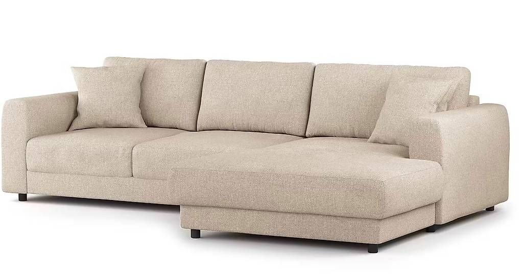 Divani: Ecksofa mit Longshair Stoff Buoclè Beige – Usato da Ebikon venduto da Goforit69 2