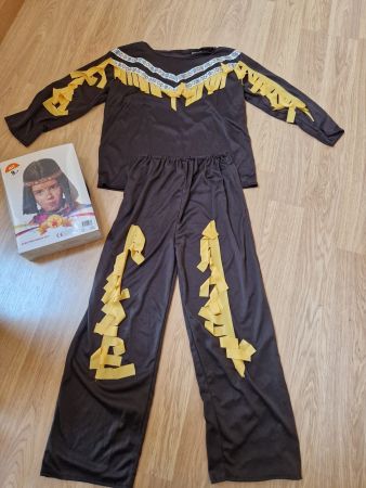 Fasnachtskostüm / Kostüm Indianer M (7-10 Jahre) mit Perücke