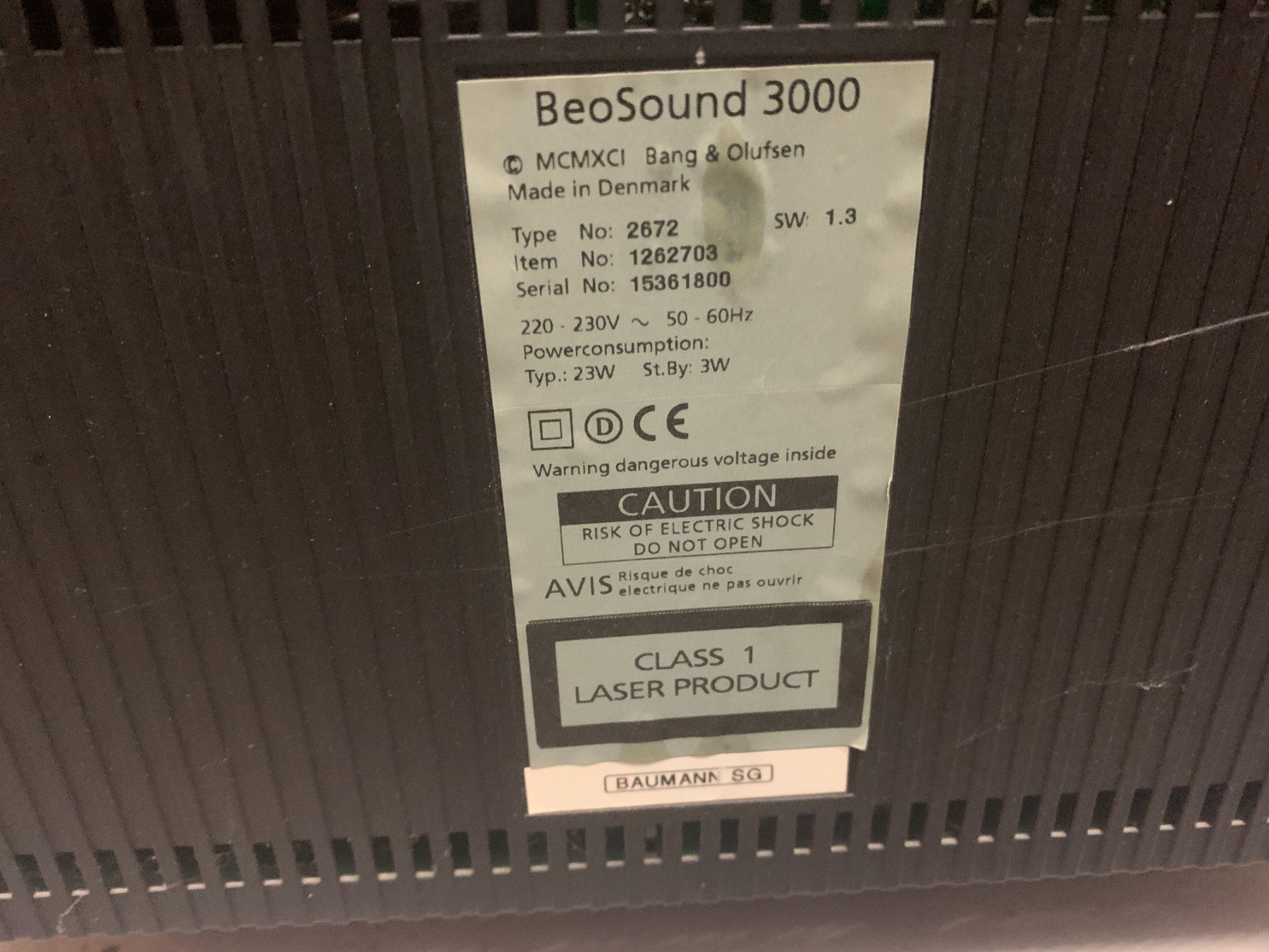 Bang & Olufsen Systèmes audio & multimédias: BeoCenter 3000 plus 2x BeoLab 4000 – Défectueux à Etzgen par Buead 5