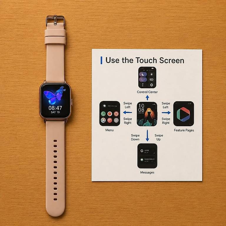 Smartwatch: Smartwatch Roségold mit 3 Armbändern – Gebraucht aus Flurlingen von Amora87 2